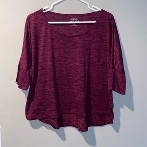maroon top
